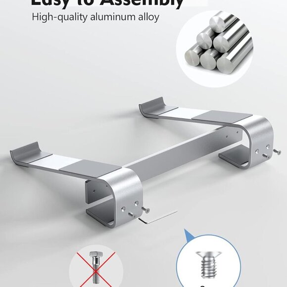 Laptop Stand for Desk,Aluminum Computer Stand for Cooling,Sturdy Stable Ergonomi - Picture 6 of 8